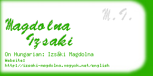 magdolna izsaki business card
